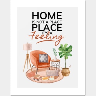 Home Is Not A Place It's A Feeling Light Posters and Art